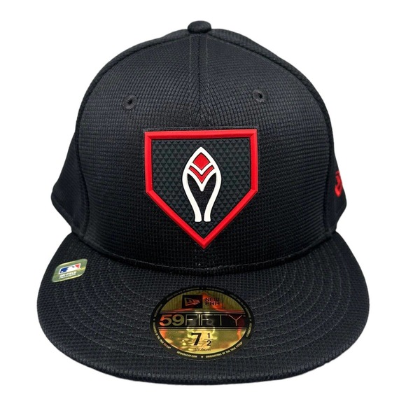 New‎ Era 59Fifty Atlanta Braves Onfield Clubhouse Retro Logo Men's Sz 7-1/2 - Picture 1 of 5